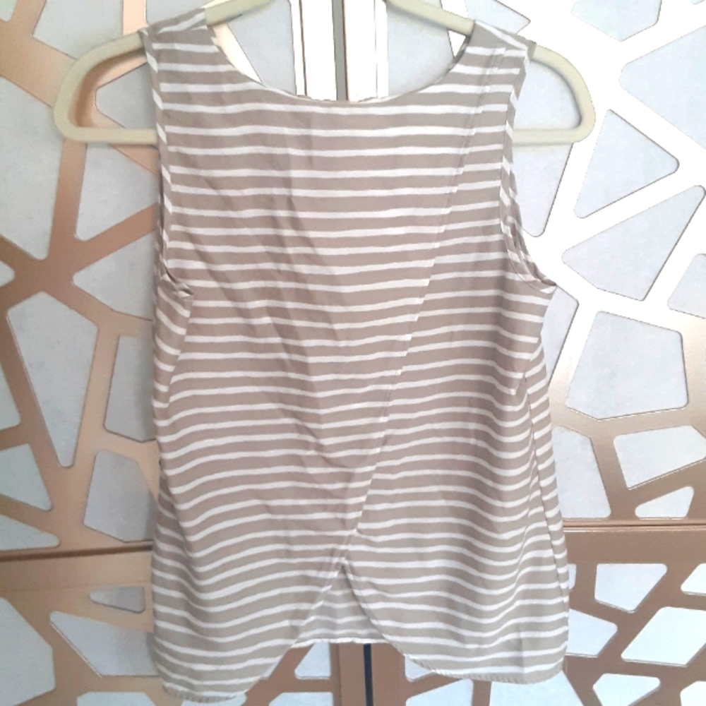 EUC J.CREW Stripe Tank with fly away back